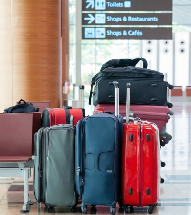 Group arriving at accommodation